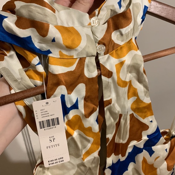 ✨ Anthropologie Printed Halter Jumpsuit Sz SP - Picture 7 of 10